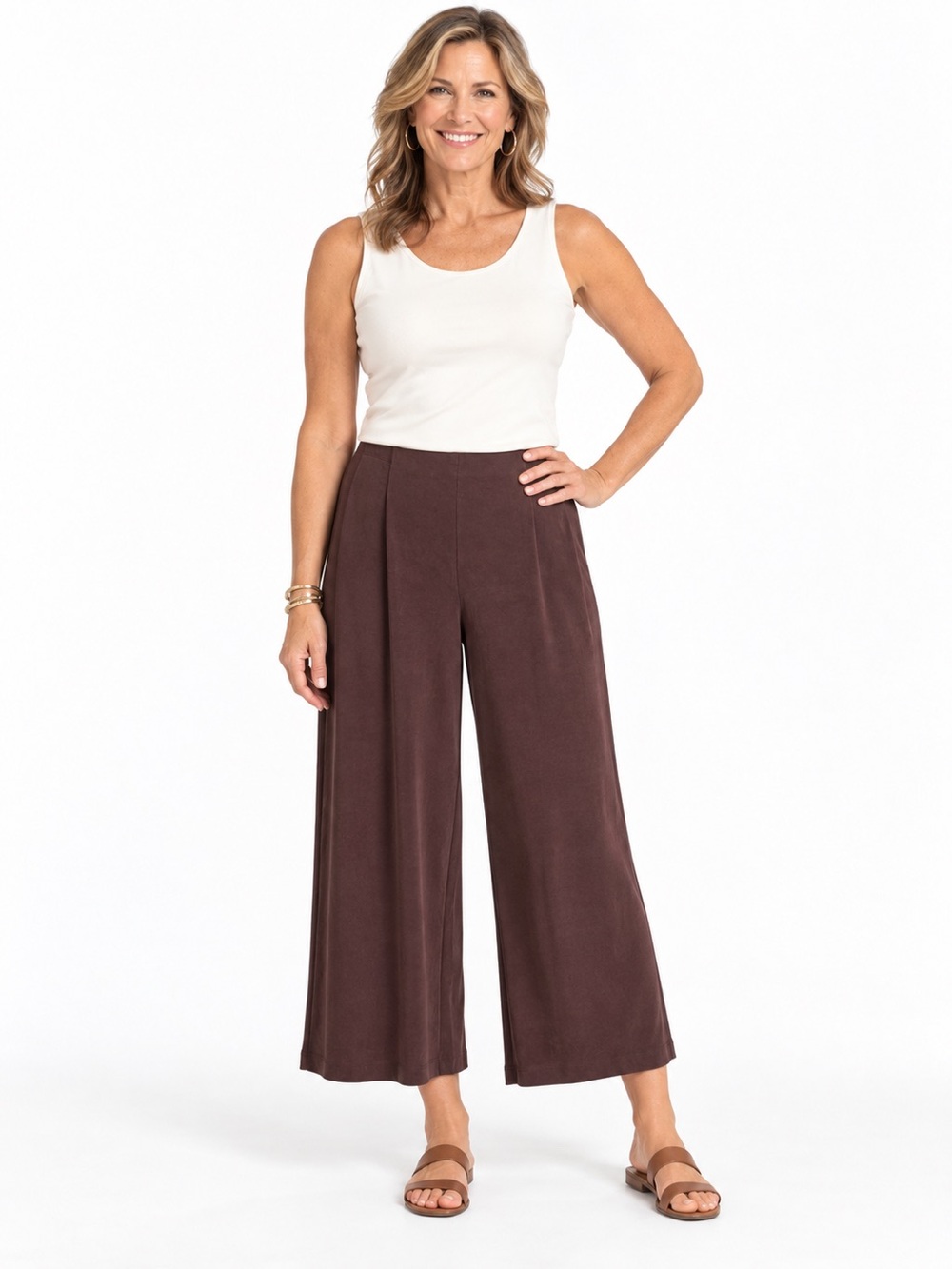 Chicos Travelers pants cropped wide leg size large Chicos 2